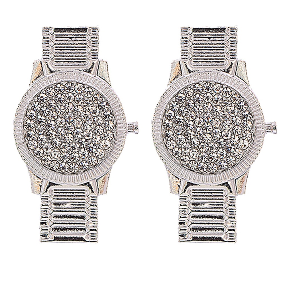 Silver Watch Earrings